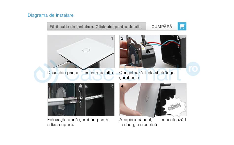 Panou intrerupator simplu cu touch si 2 prize Livolo din sticla — imaginea 2