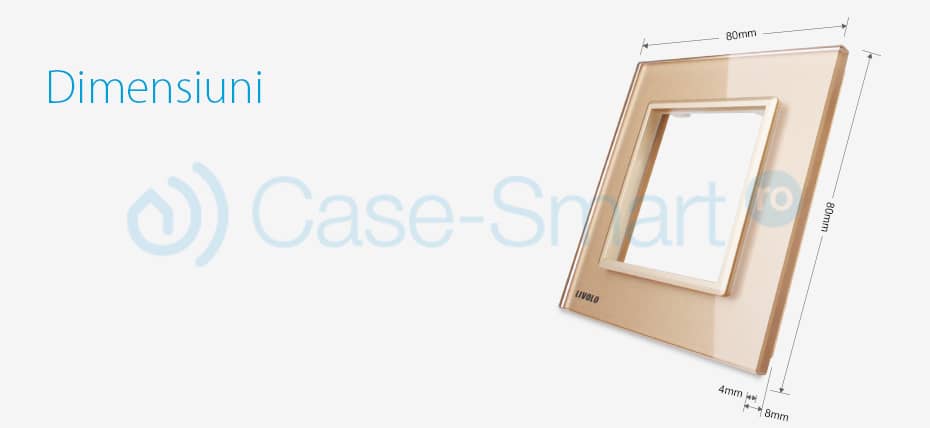 Rama priza simpla Livolo din sticla — imaginea 3