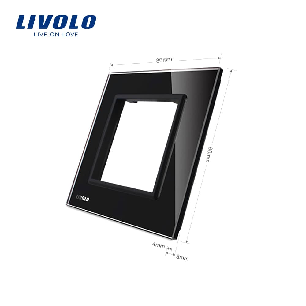 Rama priza simpla Livolo din sticla — imaginea 3