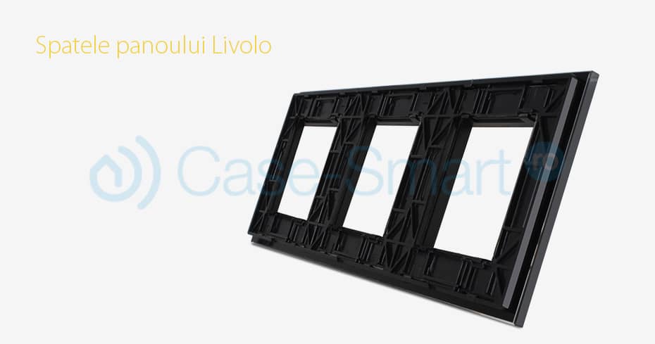 Rama priza tripla Livolo din sticla — imaginea 3