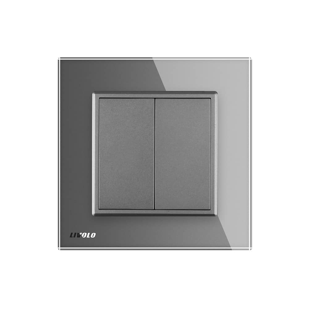Priza blank/goala Livolo cu rama din sticla — imaginea 2