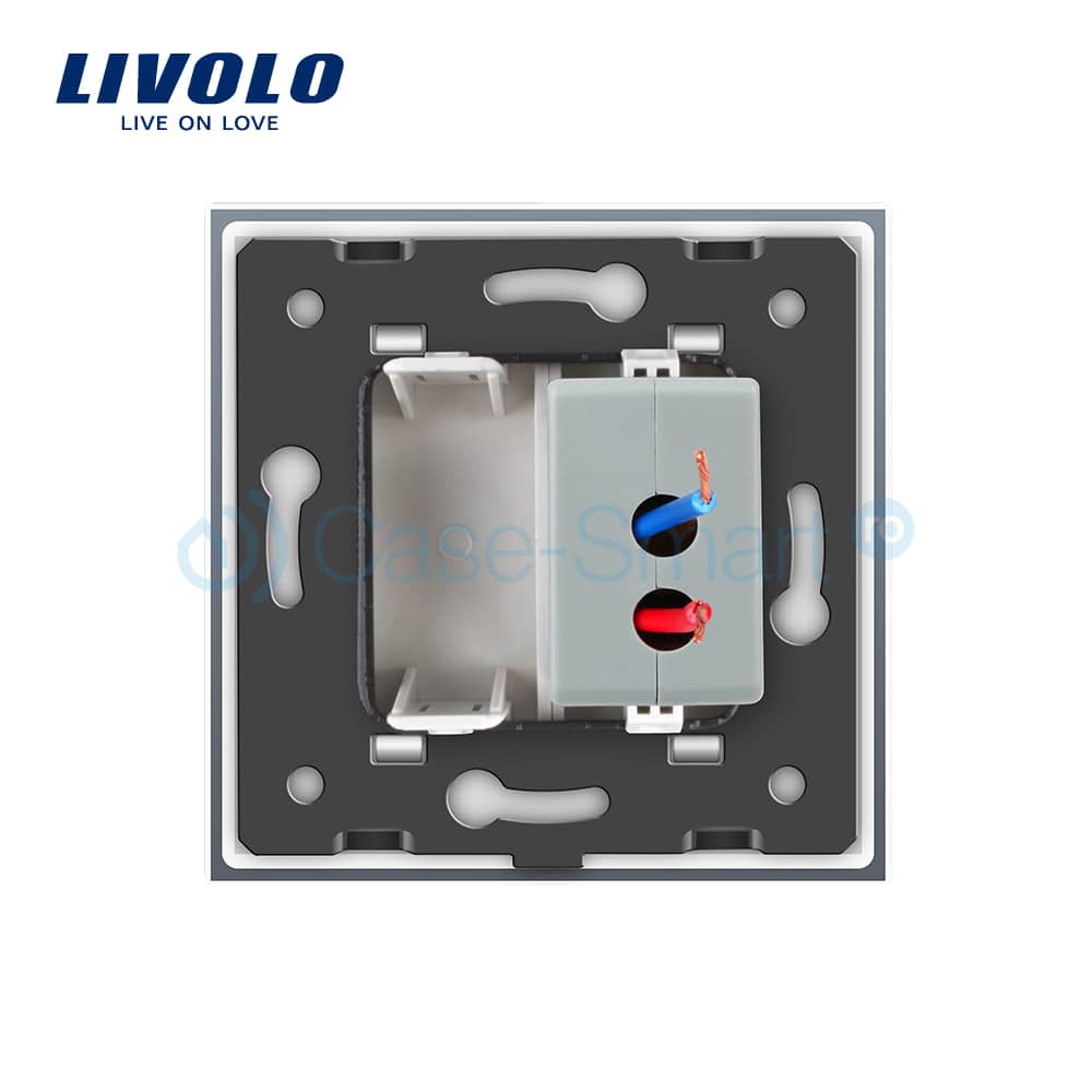Priza USB Livolo cu rama din sticla — imaginea 4