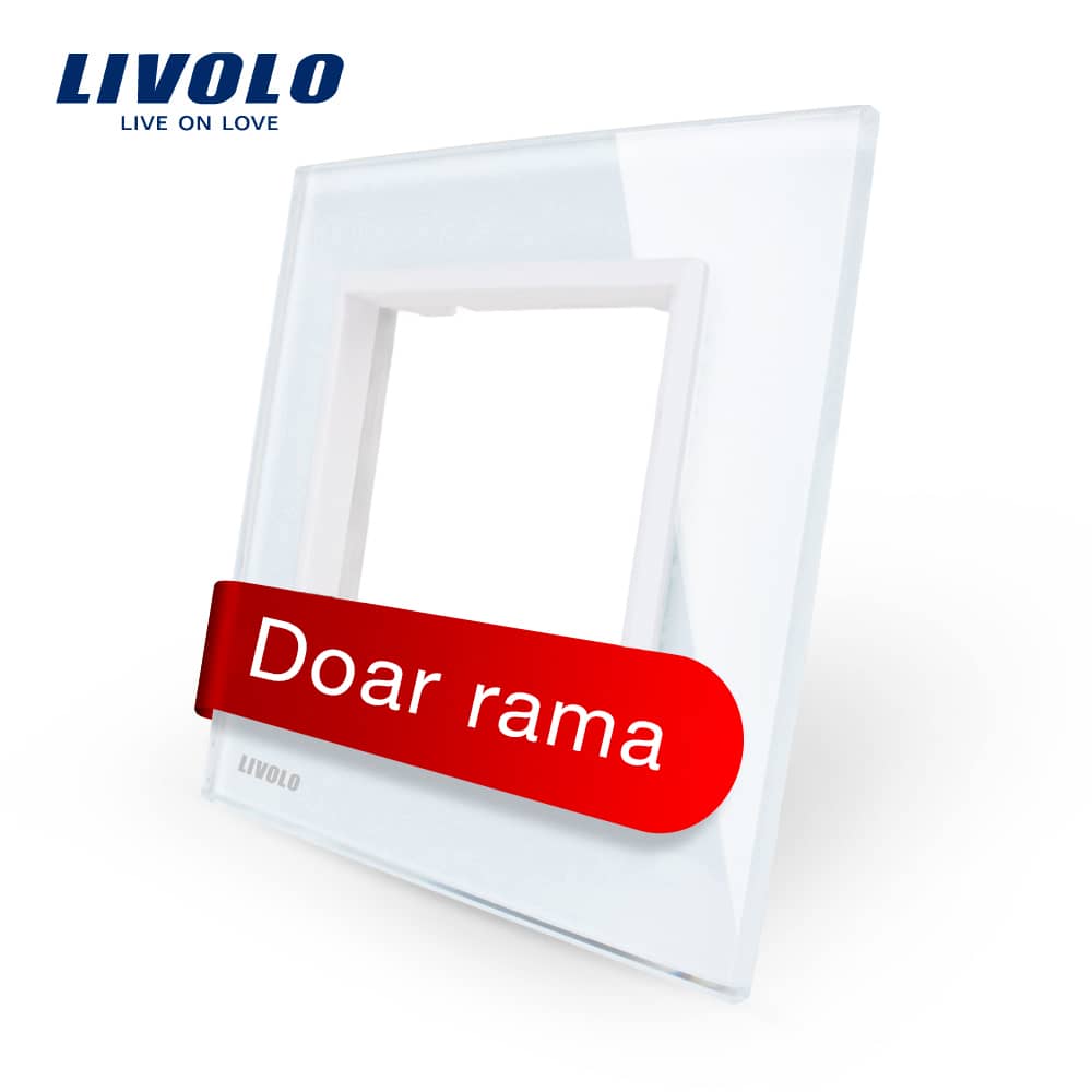 Rama priza simpla Livolo din sticla — imaginea 1