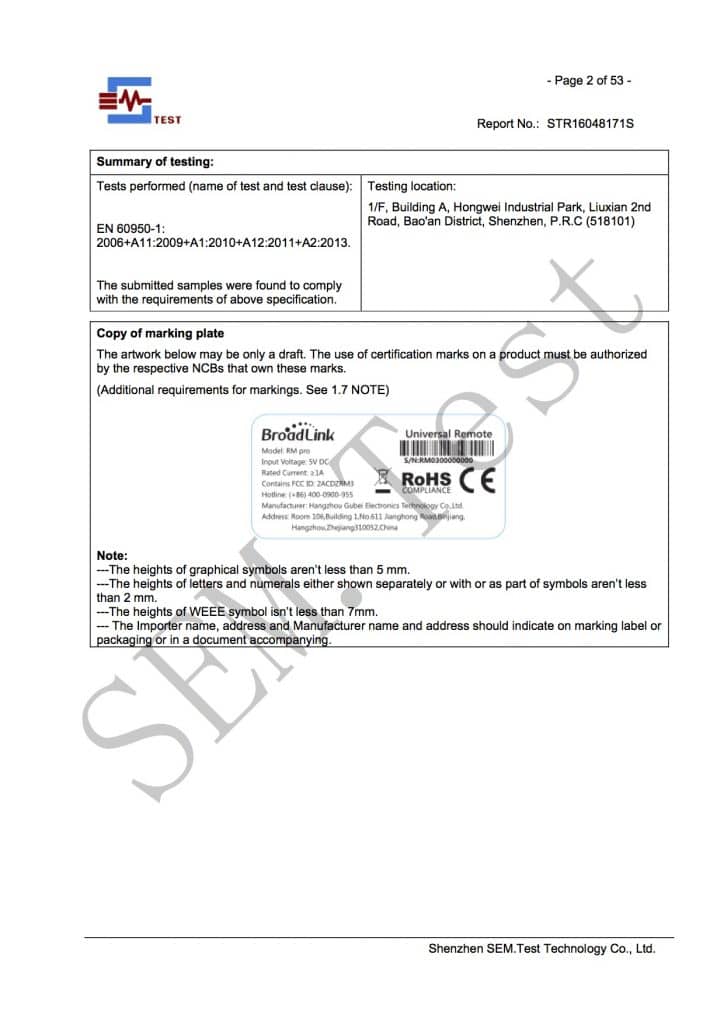 Certificat EN 60950 (pagina 2)