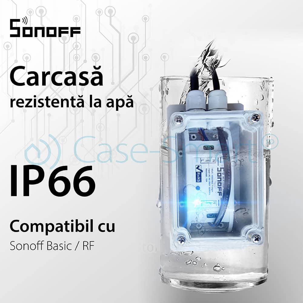 Carcasa rezistenta la apa pentru releu Sonoff IP66 — imaginea 4