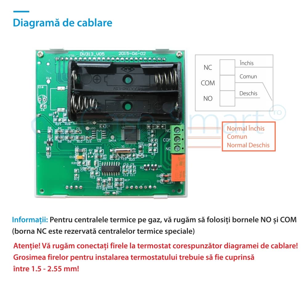 Termostat pentru centrala termica pe gaz si incalzire in pardoseala BeOK BOT-323W — imaginea 5
