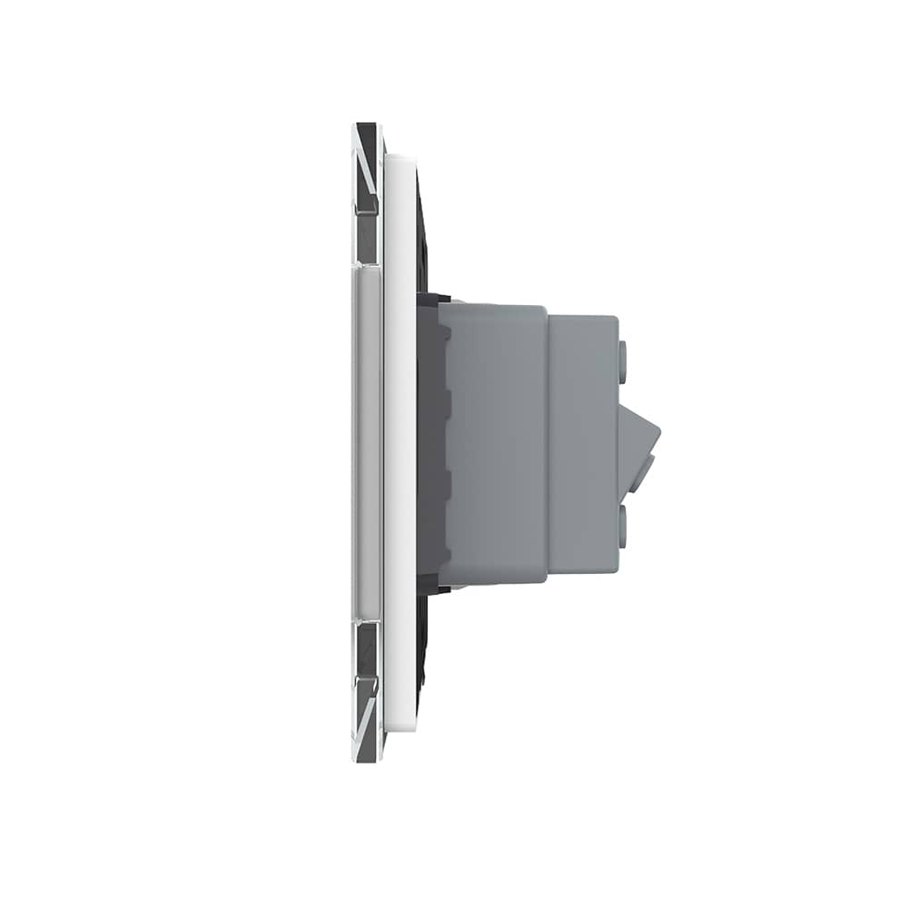 Priza dubla module inguste Livolo cu rama din sticla - standard german — imaginea 3