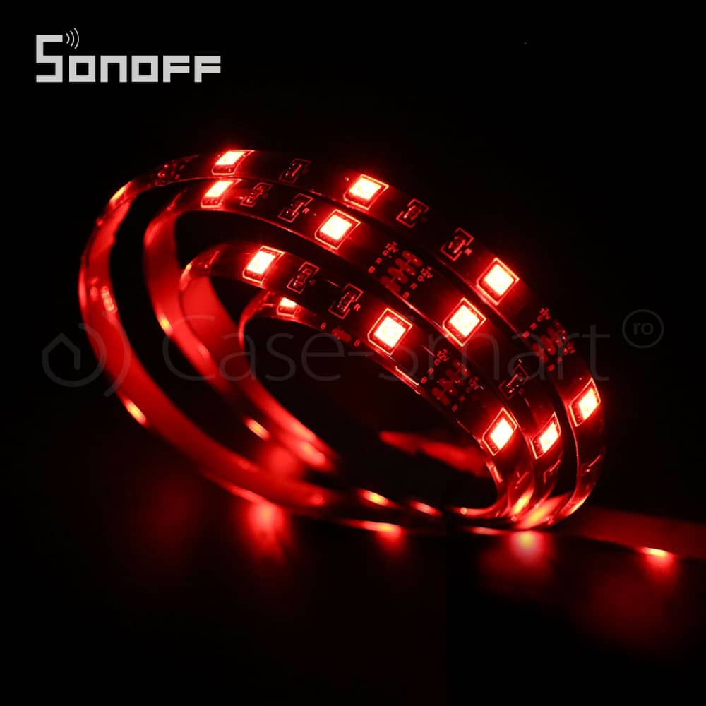 Banda inteligenta Wireless Light Strip LED RGB Sonoff L1, Lungime 2 m, Telecomanda inclusa, Control vocal, Control de pe telefonul mobil — imaginea 6