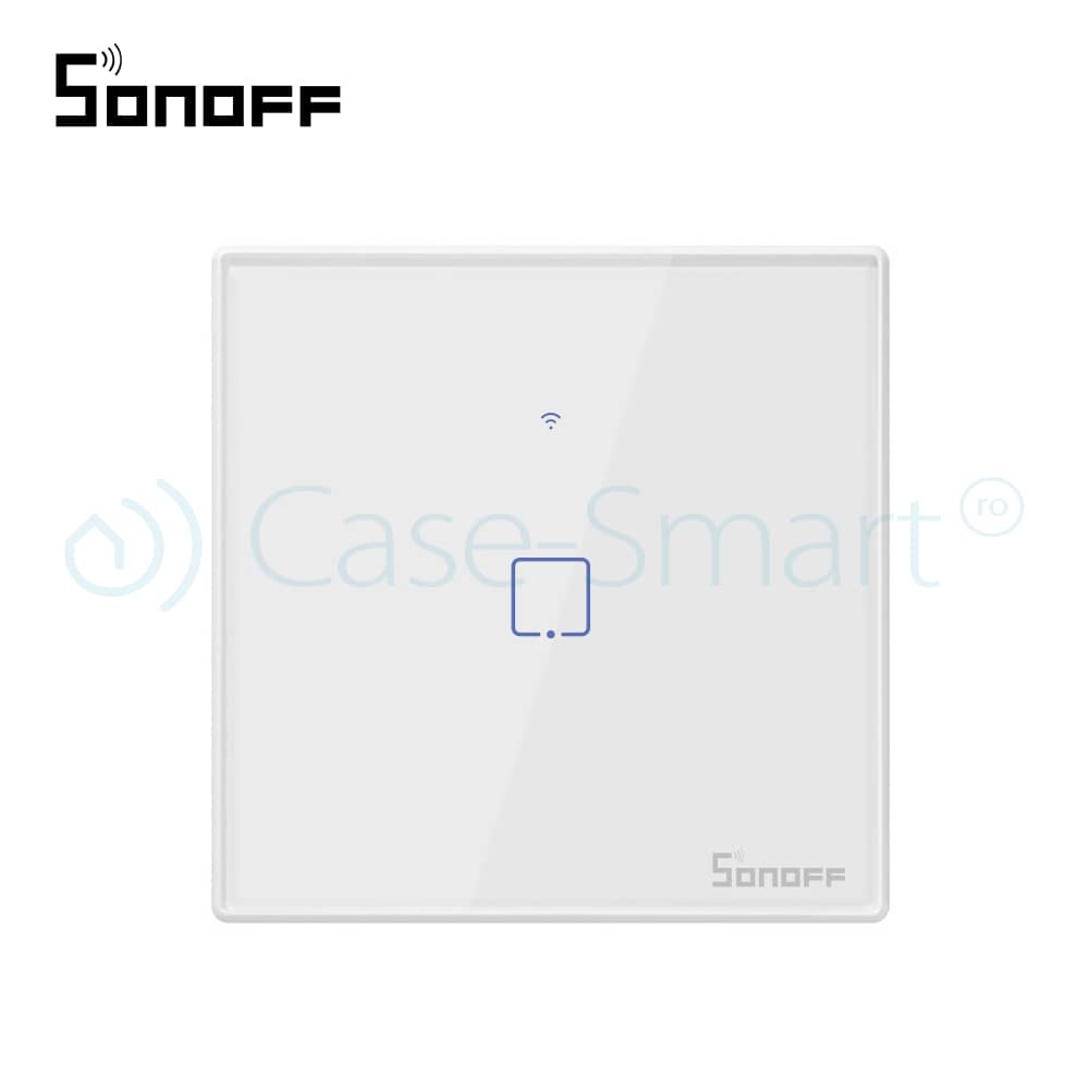 Intrerupator simplu cu touch Sonoff T2EU1C, Wi-Fi + RF, Control de pe telefonul mobil — imaginea 2