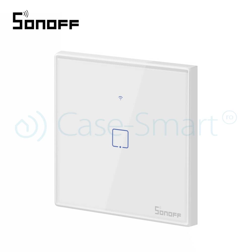 Intrerupator simplu cu touch Sonoff T2EU1C, Wi-Fi + RF, Control de pe telefonul mobil — imaginea 3