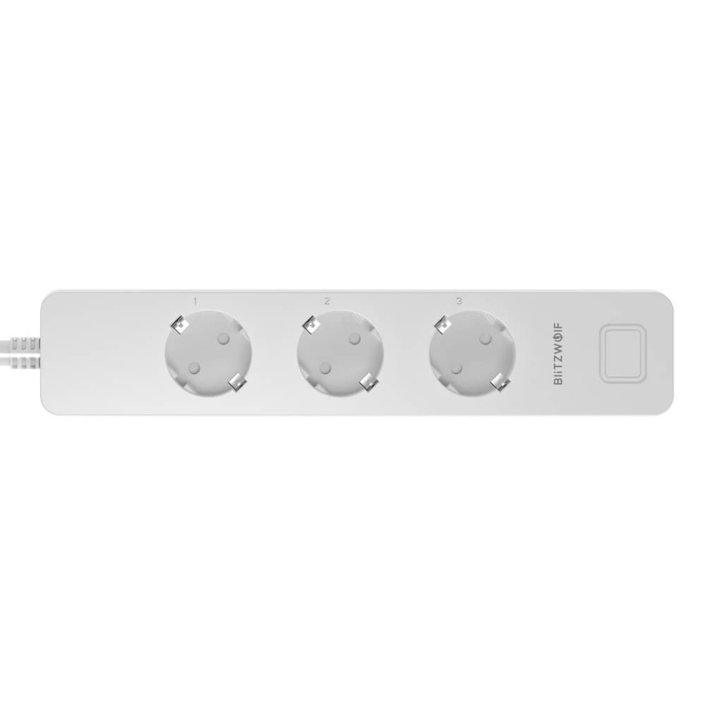 Prelungitor inteligent Blitzwolf BW-SHP9, 3 prize si 2 porturi USB, 3300W, 15A, Control de pe telefonul mobil — imaginea 2