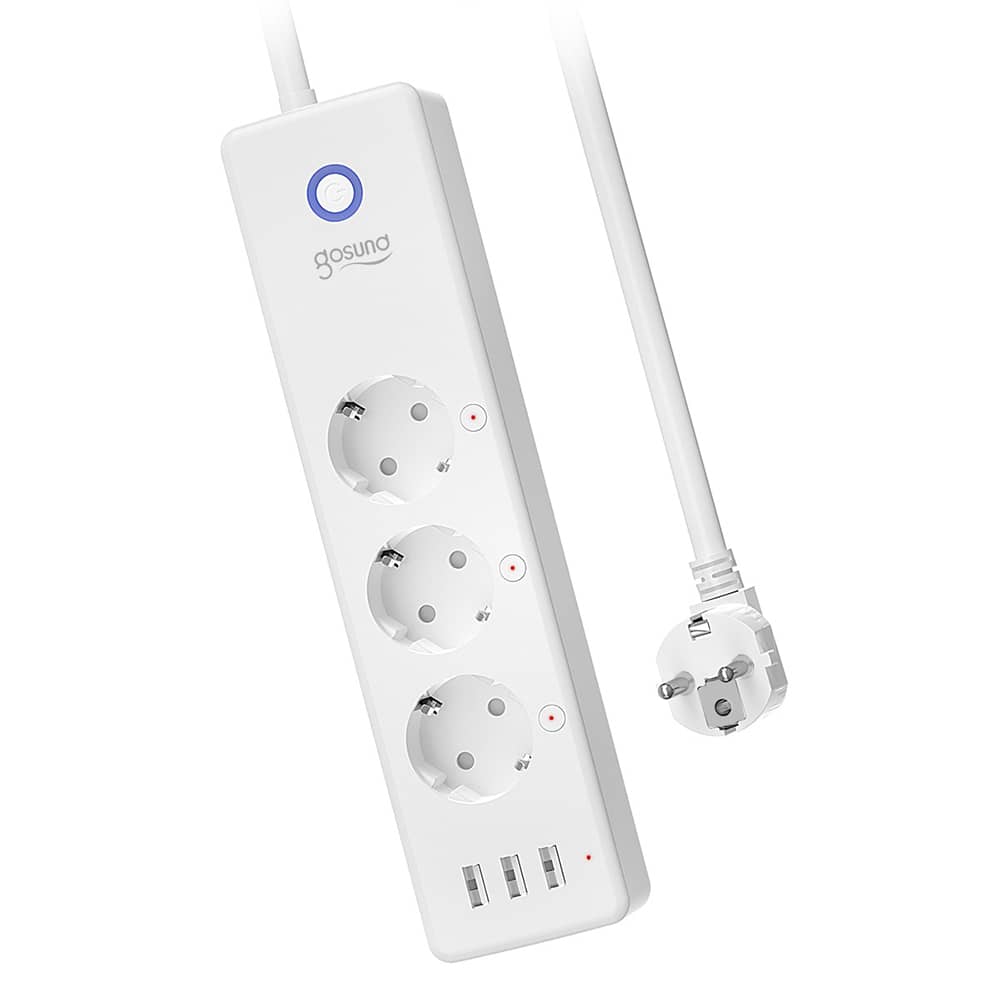 Prelungitor Smart Gosund P1, 3680W, Control prin aplicatie, 3 Prize, 3 Porturi USB — imaginea 1