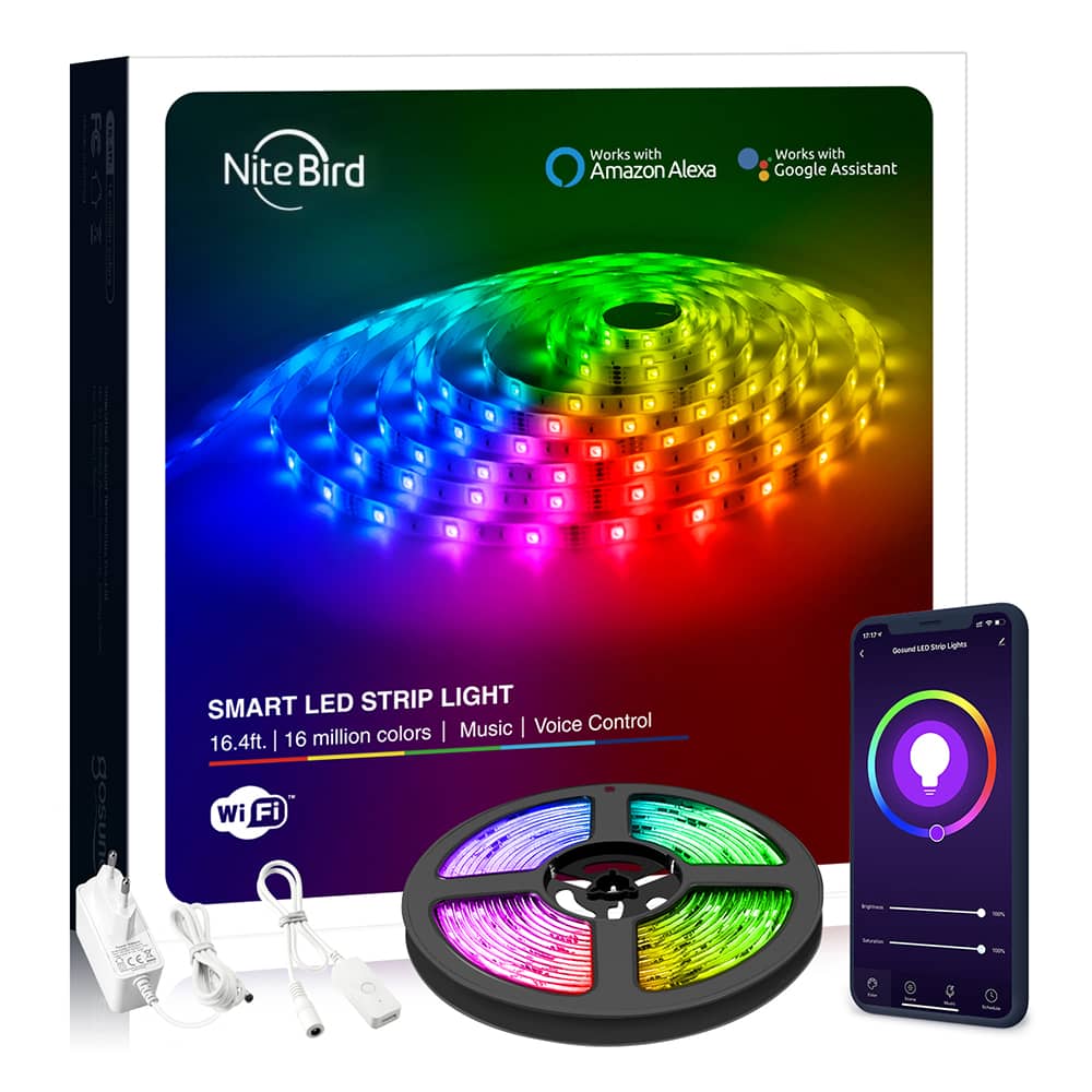 Kit Banda LED Smart NiteBird SL2, Wi-Fi, 5 Metri, Control prin aplicatie, Control vocal — imaginea 3