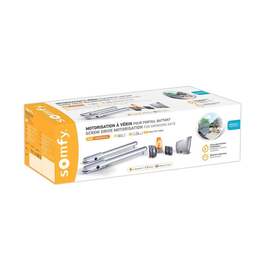 Kit automatizare poarta batanta Somfy SGS Essential, Include lampa de semnalizare, motor, fotocelule si telecomenzi — imaginea 4