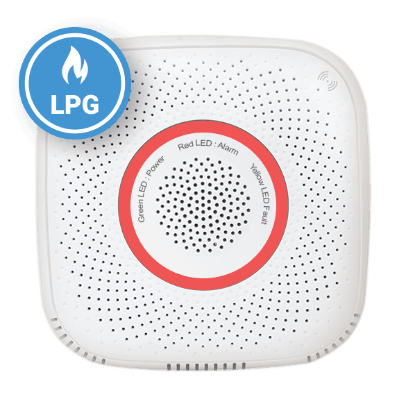 Senzor detector de gaz petrolier lichefiat Shelly Gas LPG, Wireless, Alarma 70 dB, Notificari aplicatie