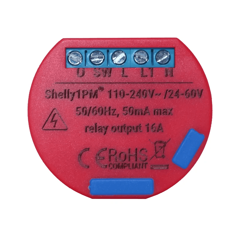 Pachet 2 relee inteligente pentru automatizari Shelly 1PM, Wi-Fi, 16 A, Control aplicatie, Compatibil cu Amazon Alexa & Google — imaginea 5
