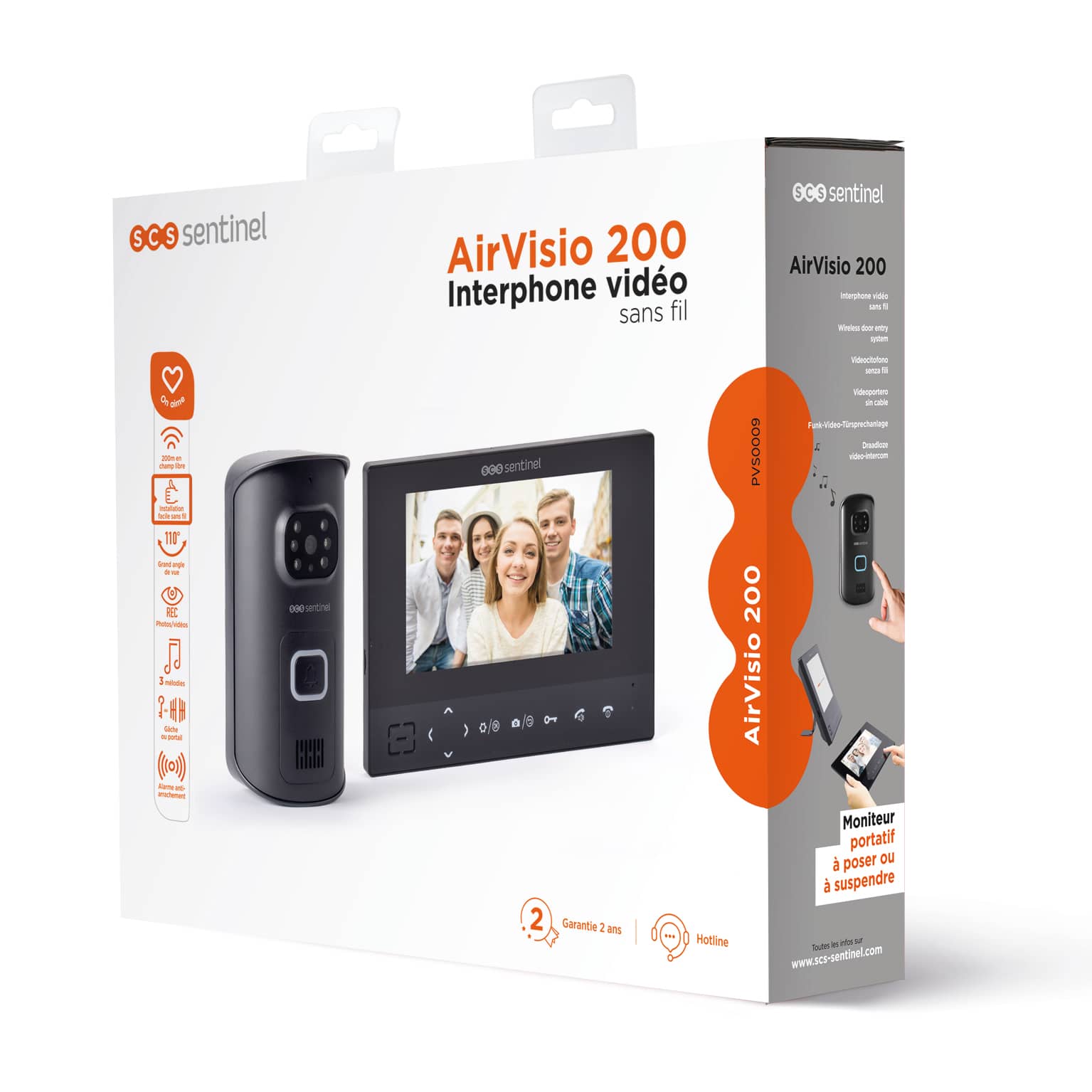 Videointerfon wireless SCS Sentinel Airvisio 200, Ecran 7 inch, Inregistrare video & Captura foto, Distanta transmisie 200 m — imaginea 4