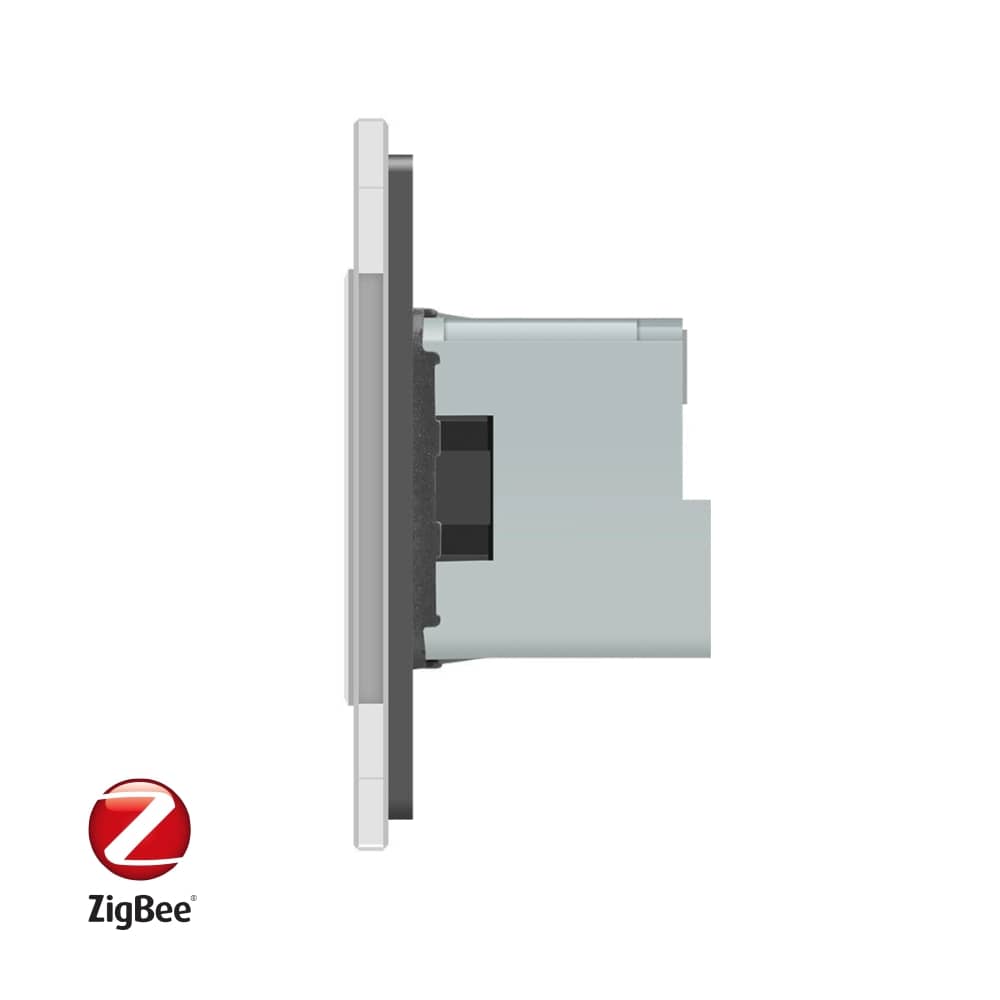Intrerupator LIVOLO simplu+simplu ZigBee cu touch si priza din sticla ZigBee, Control de pe telefon — imaginea 2