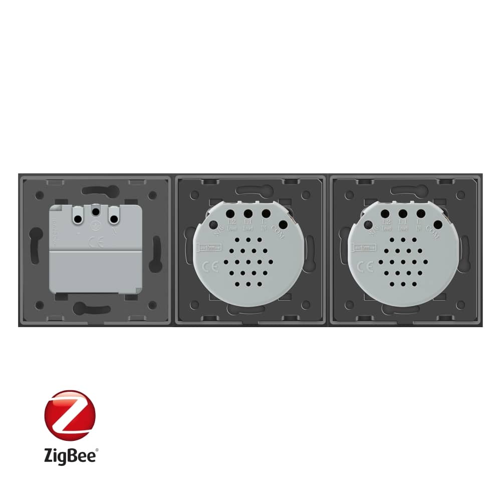 Intrerupator LIVOLO simplu+simplu ZigBee cu touch si priza din sticla ZigBee, Control de pe telefon — imaginea 3