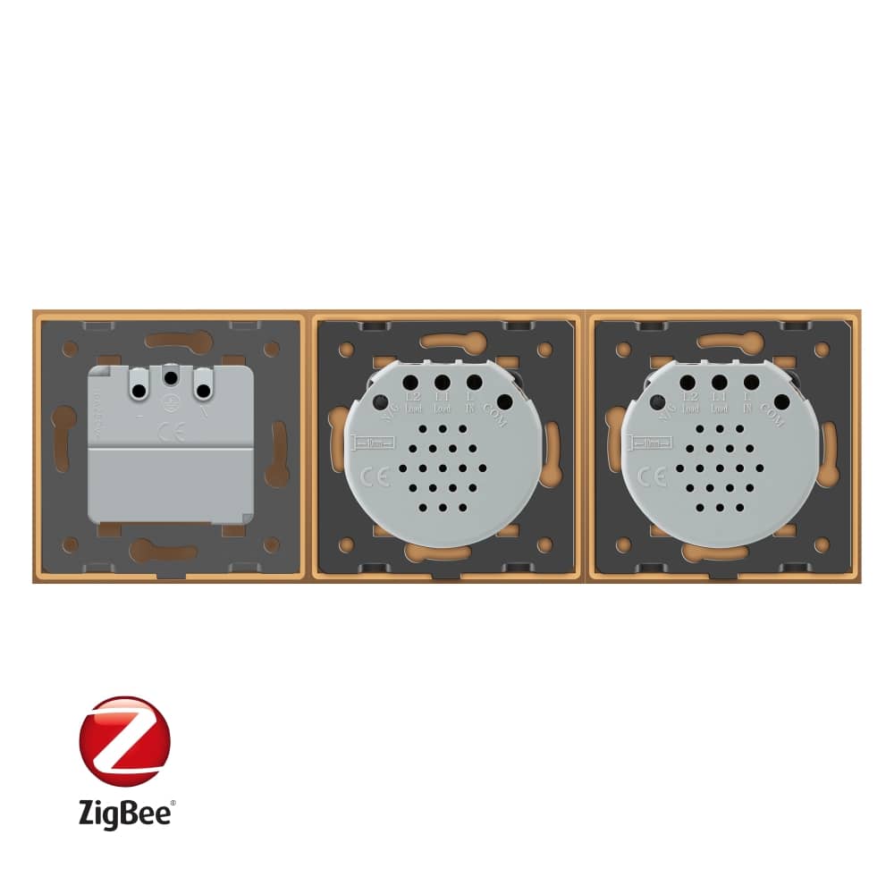 Intrerupator LIVOLO simplu+simplu ZigBee cu touch si priza din sticla ZigBee, Control de pe telefon — imaginea 3