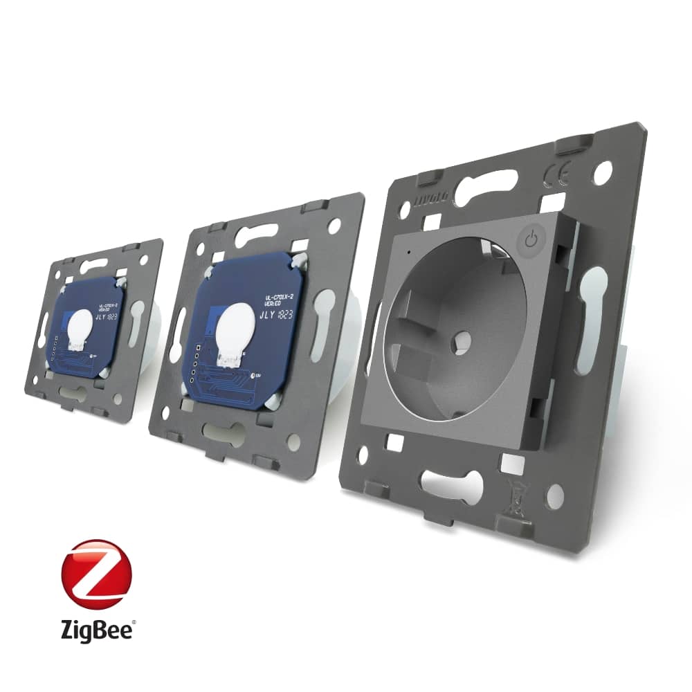 Intrerupator LIVOLO simplu+simplu ZigBee cu touch si priza din sticla ZigBee, Control de pe telefon — imaginea 4