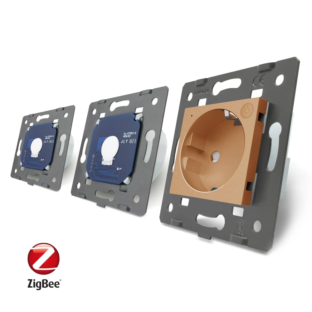 Intrerupator LIVOLO simplu+simplu ZigBee cu touch si priza din sticla ZigBee, Control de pe telefon — imaginea 4
