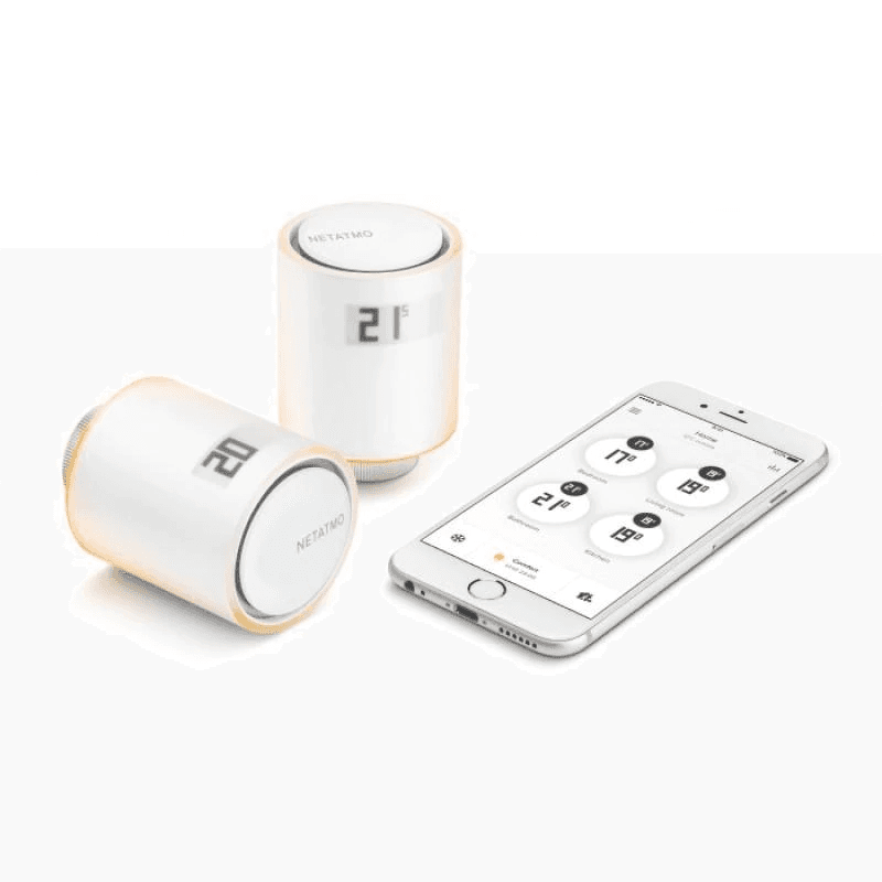 Kit Netatmo Starter Pack cu 2 Capete termostat si 1 Releu, Control aplicatie, Programare — imaginea 2