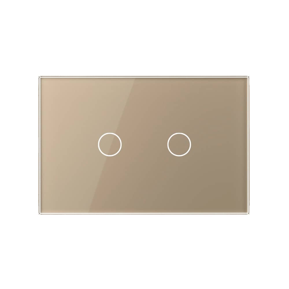 Panou intrerupator dublu cu touch Livolo din sticla, standard Italian - Serie noua — imaginea 2