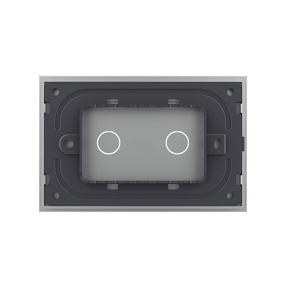 Panou intrerupator dublu cu touch Livolo din sticla, standard Italian - Serie noua — imaginea 4