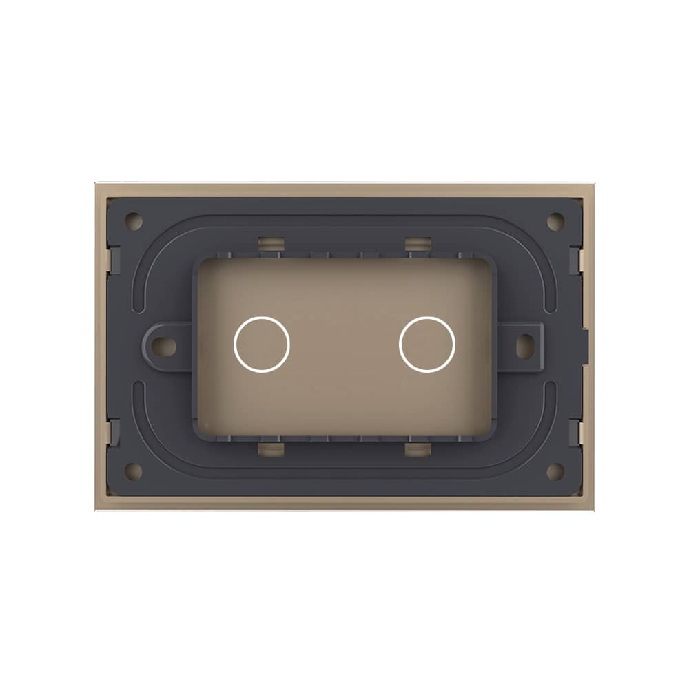 Panou intrerupator dublu cu touch Livolo din sticla, standard Italian - Serie noua — imaginea 4