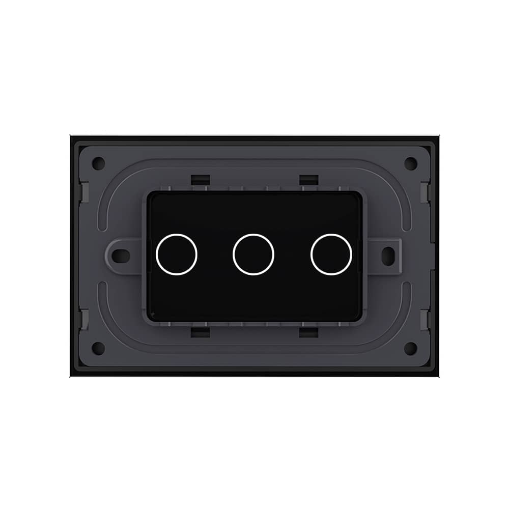 Panou intrerupator triplu cu touch Livolo din sticla, standard Italian - Serie noua — imaginea 4