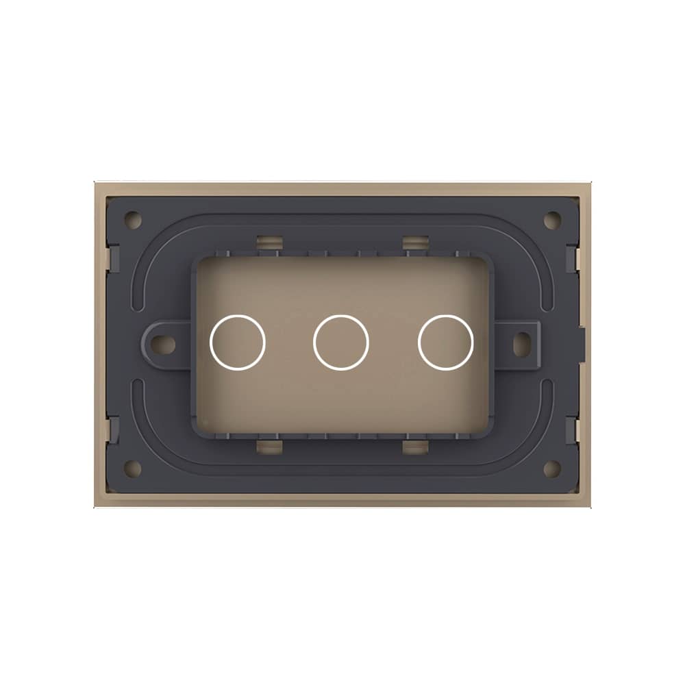 Panou intrerupator triplu cu touch Livolo din sticla, standard Italian - Serie noua — imaginea 4