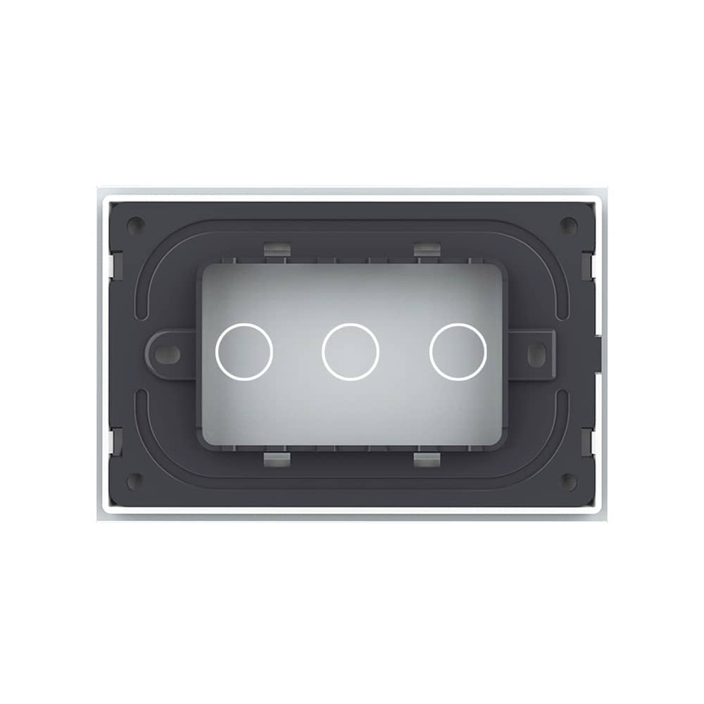 Panou intrerupator triplu cu touch Livolo din sticla, standard Italian - Serie noua — imaginea 4