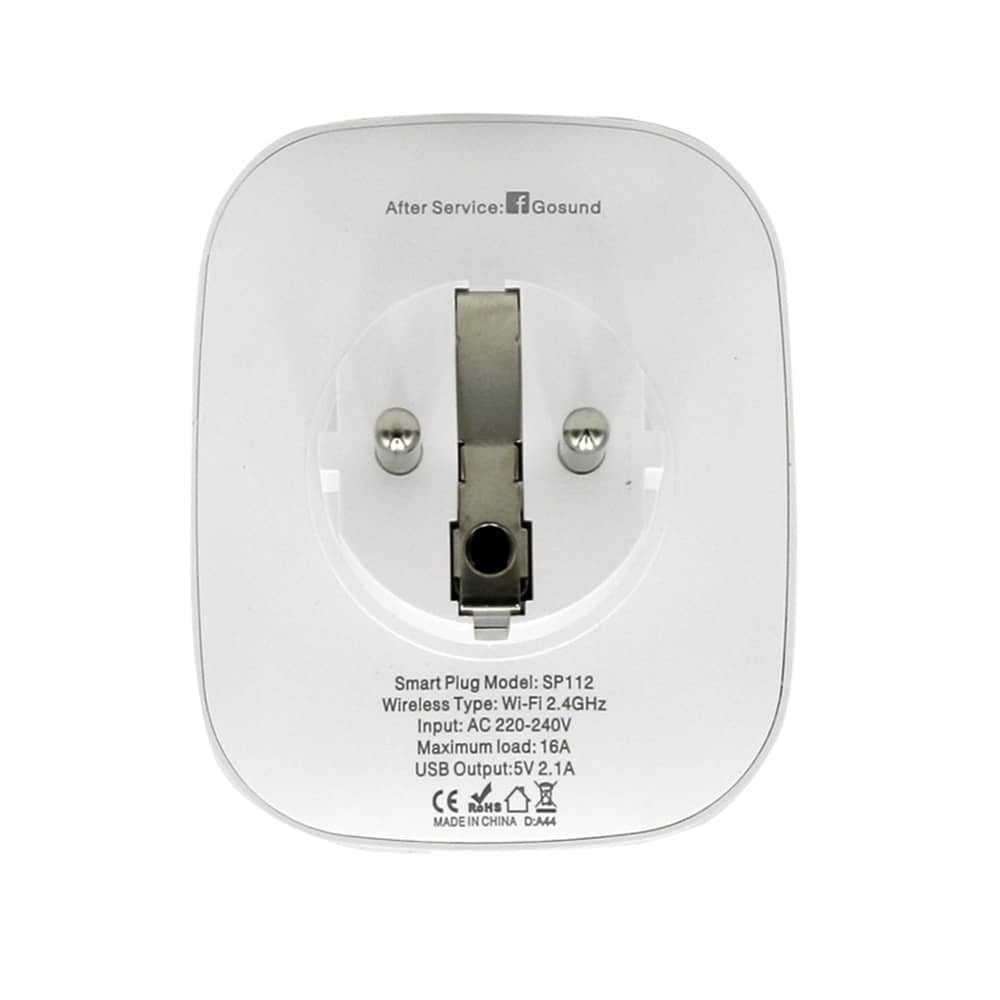 Priza inteligenta Gosund SP112, Wi-Fi, 3600W, 2 x USB, Control aplicatie, Programare, Monitorizare consum — imaginea 4