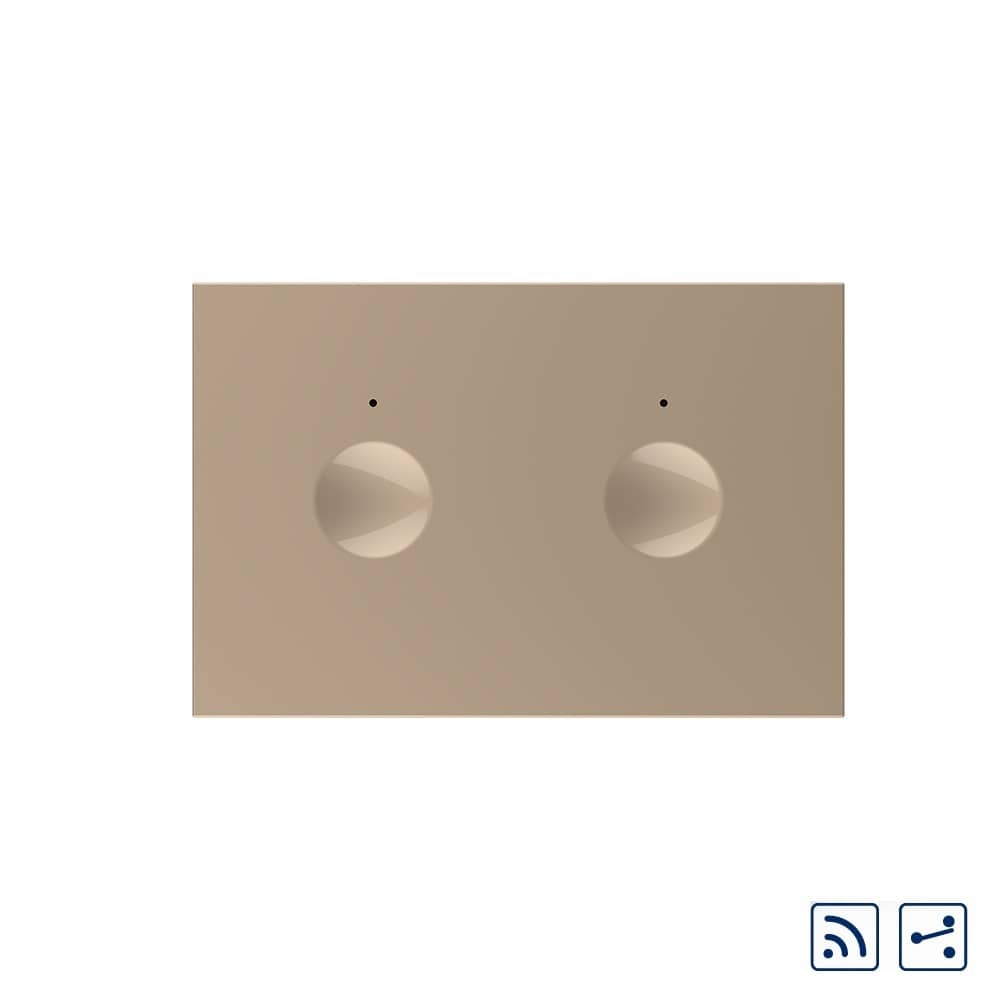 Modul intrerupator dublu cap scara / cruce wireless cu touch Livolo standard Italian, Serie noua