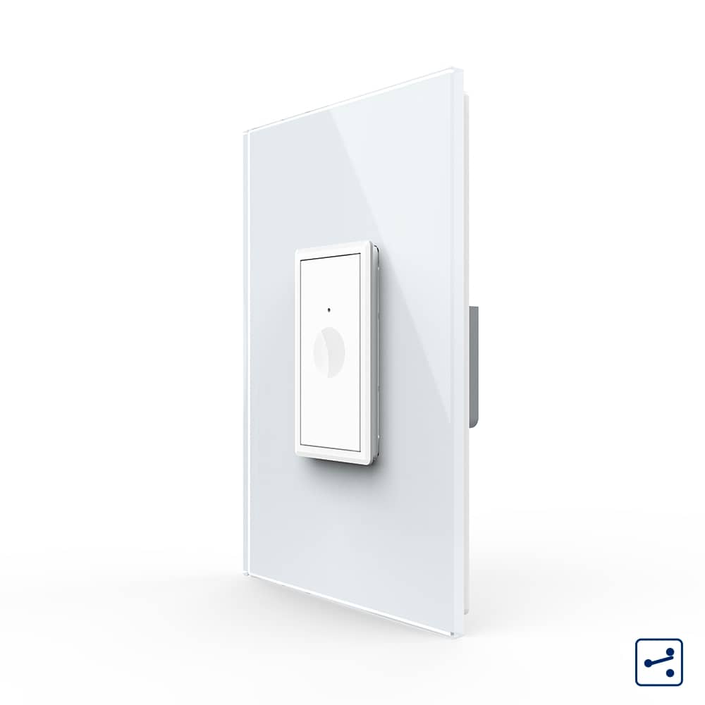 Intrerupator Simplu Cap Scara / Cruce cu Touch Livolo cu Rama Din Sticla 1M - Serie Noua