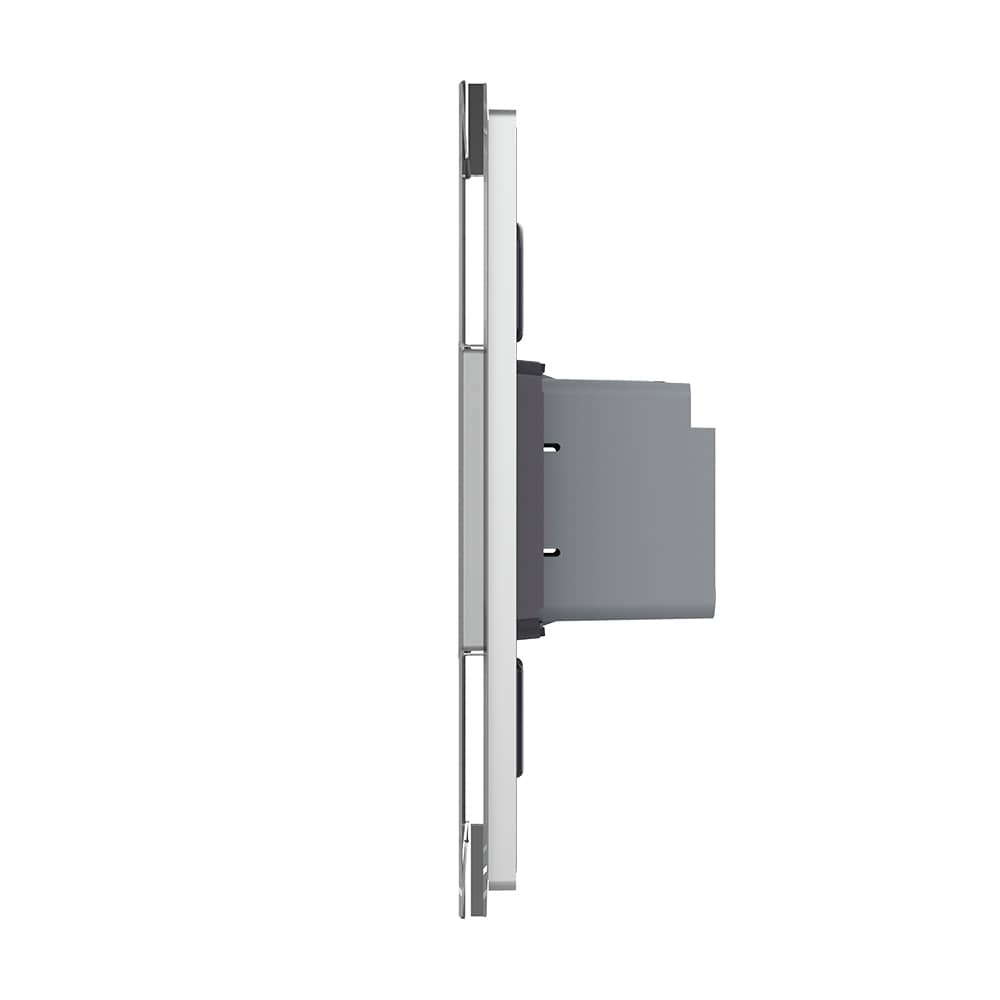 Intrerupator Simplu Cap Scara / Cruce cu Touch Livolo cu Rama Din Sticla 1M, Zigbee EC - Serie Noua — imaginea 3