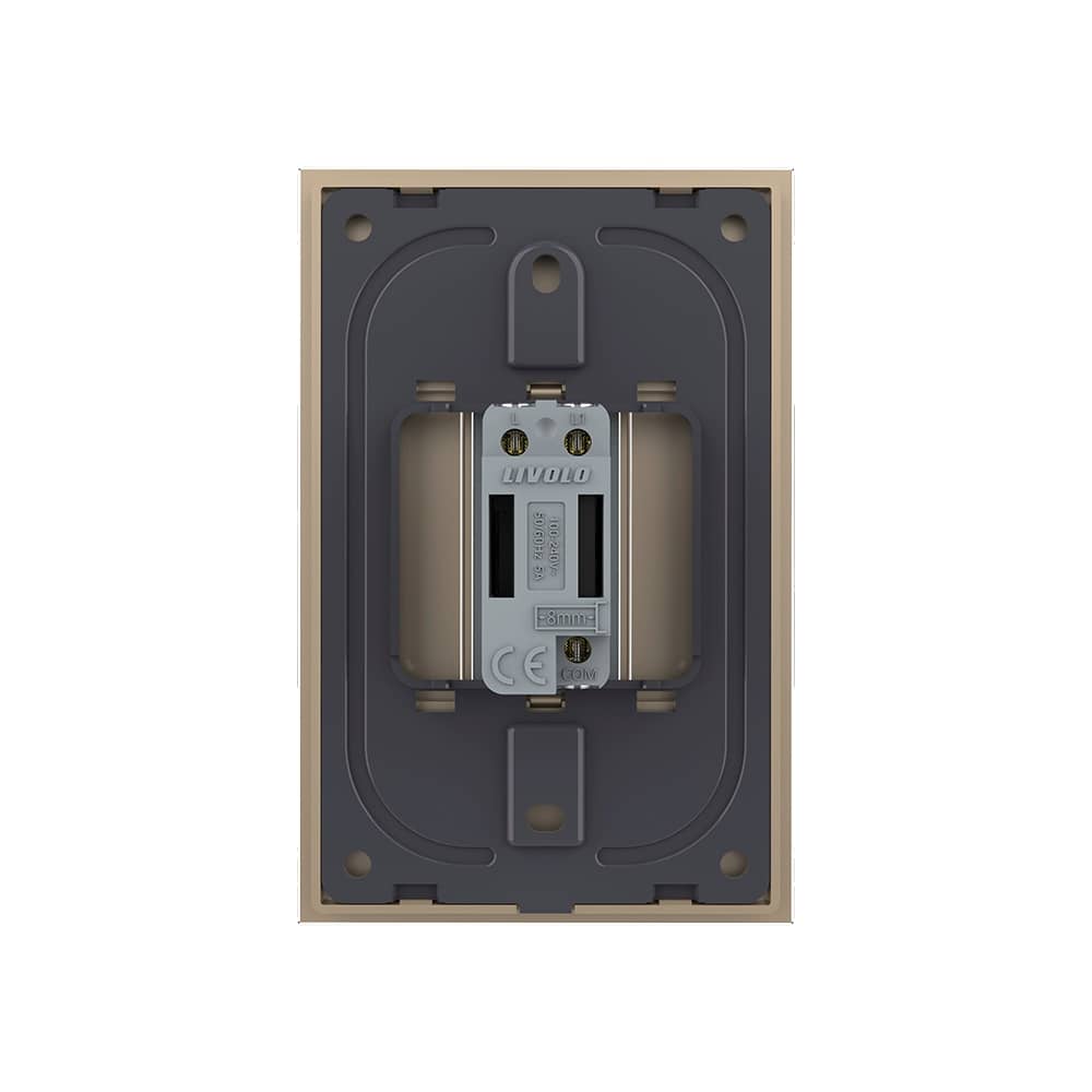 Intrerupator Simplu Cap Scara / Cruce cu Touch Livolo cu Rama Din Sticla 1M, Zigbee EC - Serie Noua — imaginea 4