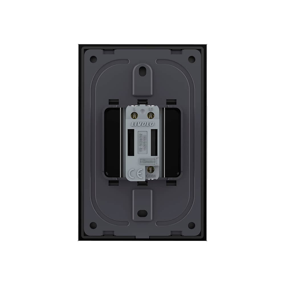 Intrerupator Simplu Cap Scara / Cruce cu Touch Livolo cu Rama Din Sticla 1M, Zigbee EC - Serie Noua — imaginea 4