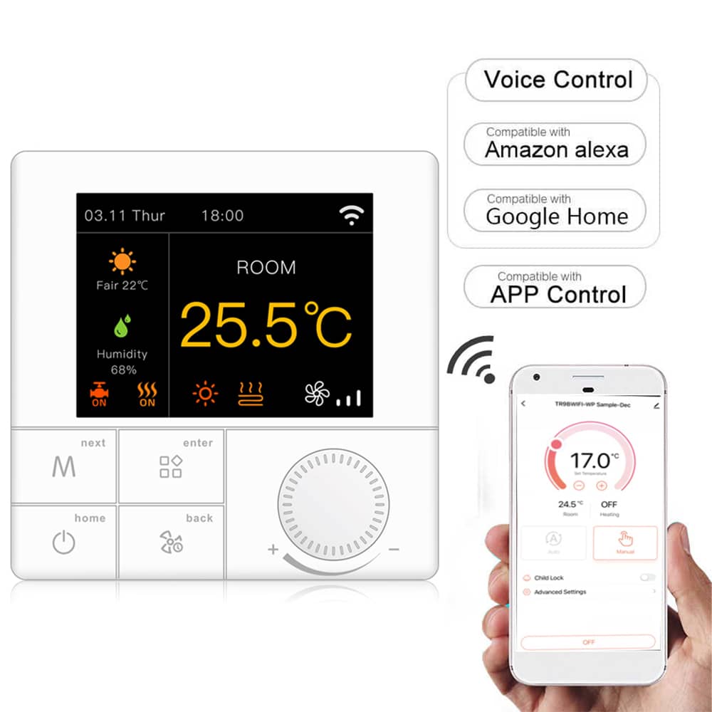 Termostat pentru incalzirea termica cu gaz BeOk TCR8-WIFI-WP(3A) — imaginea 4