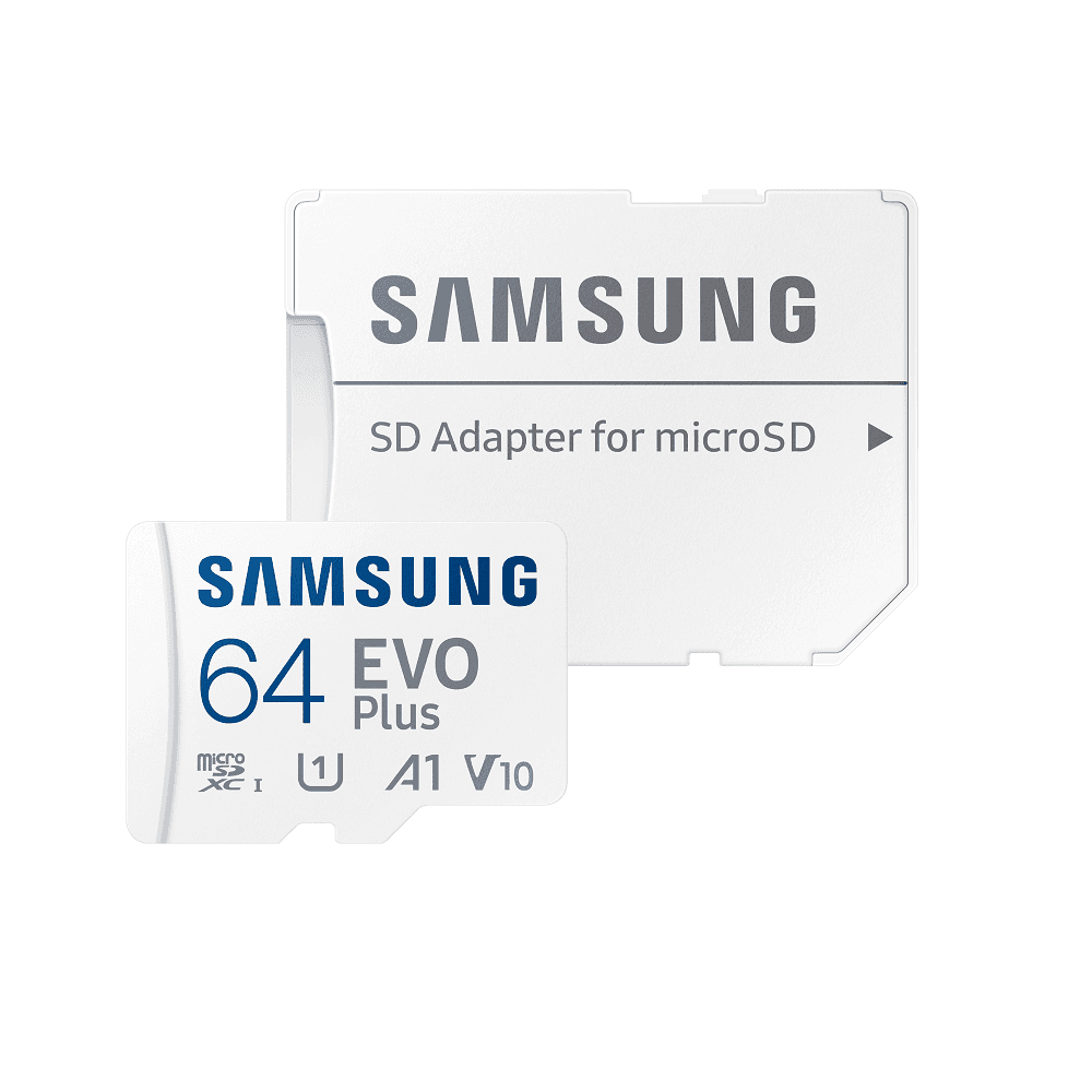 Card de memorie MicroSD Samsung Evo Plus cu Adaptor SD, Memorie 64 GB, Interfata UHS-I — imaginea 1