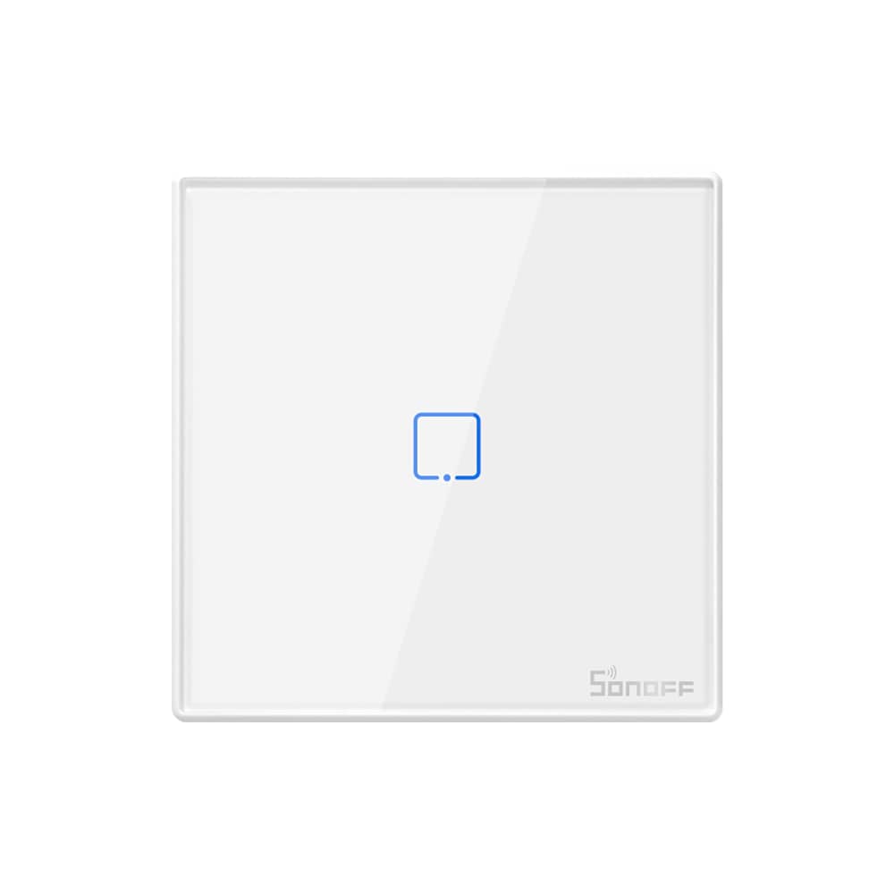 Telecomanda Sonoff T2EU1C-RF cu 1 canal, 433 MHz, Semnal RF, Alb