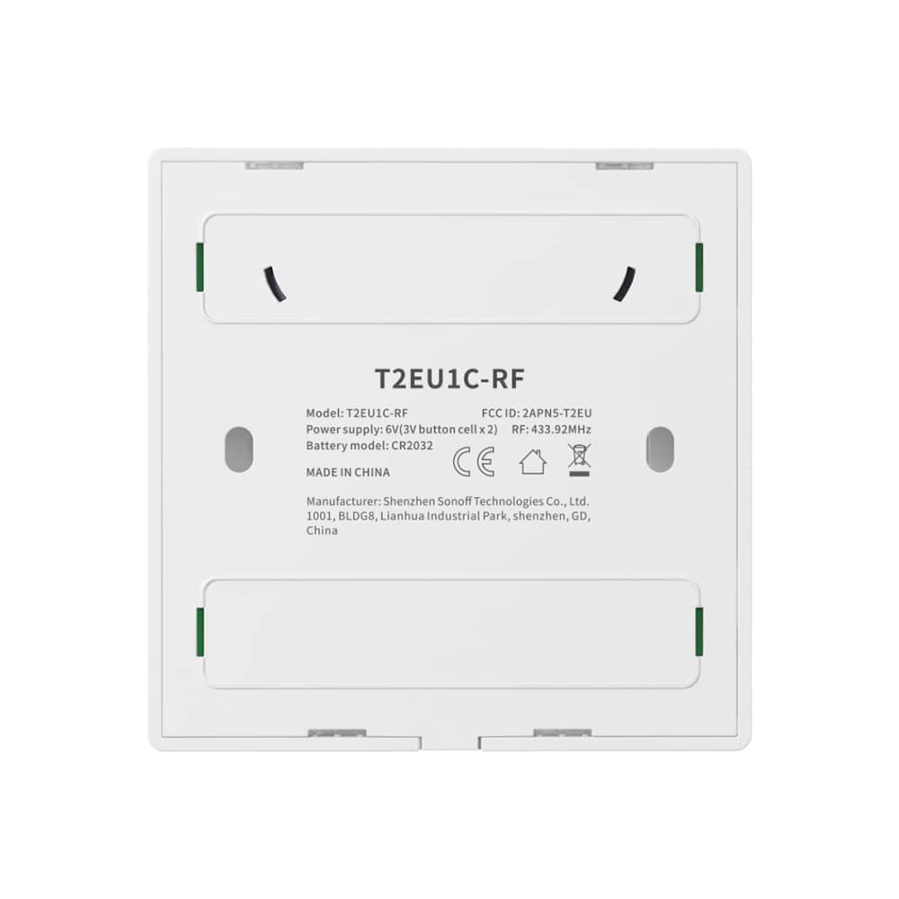 Telecomanda Sonoff T2EU1C-RF cu 1 canal, 433 MHz, Semnal RF, Alb — imaginea 4
