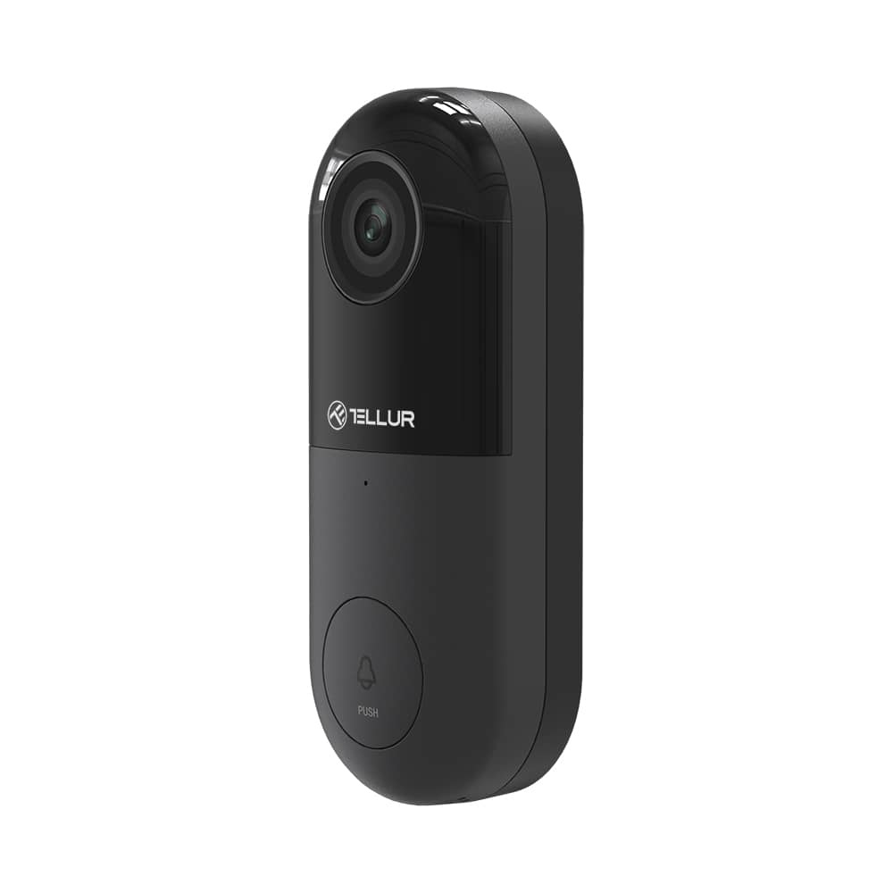 Videointerfon Tellur, Rezolutie 1080P, Infrarosu 130°, Wi-Fi, Slot microSD