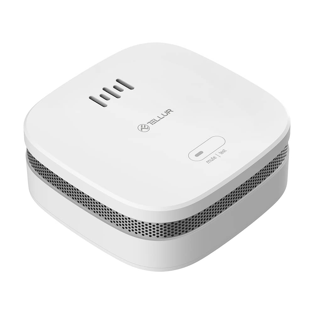 Senzor de fum Tellur, Wi-Fi, 2.4 GHz, Indicator, Alarma, Notificari — imaginea 1