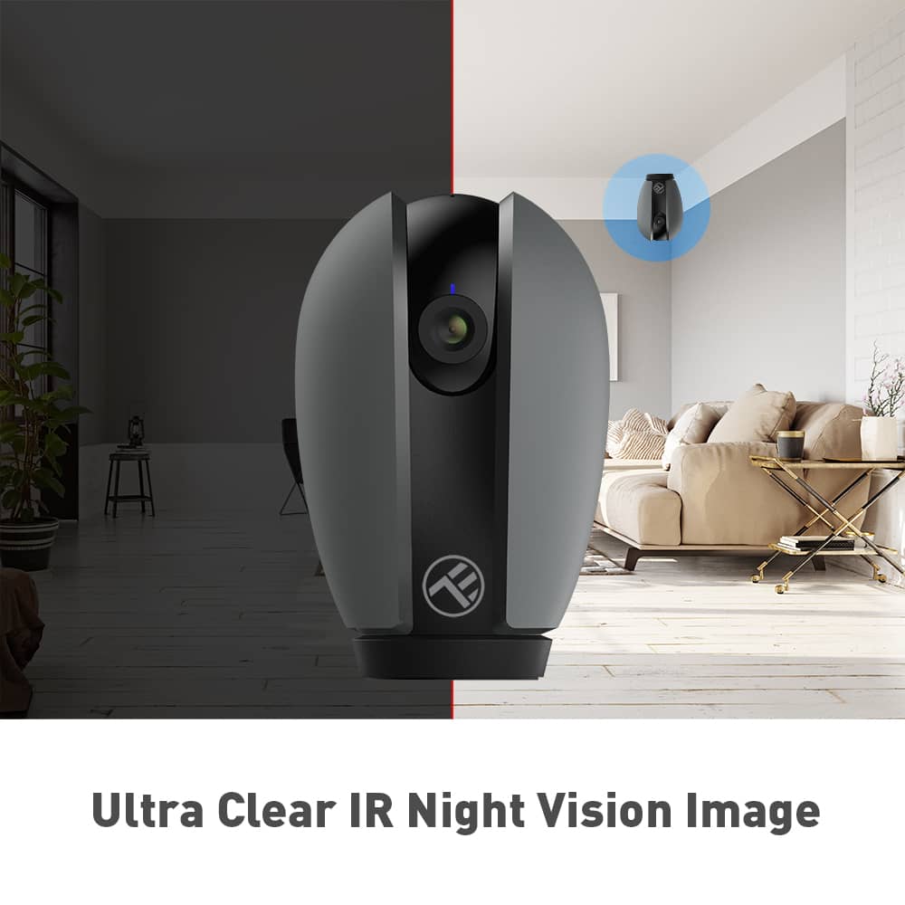 Camera inteligenta IP Wi-Fi Tellur, Smart, Rezolutie 1080P, Night Vision, IR, Gri — imaginea 3