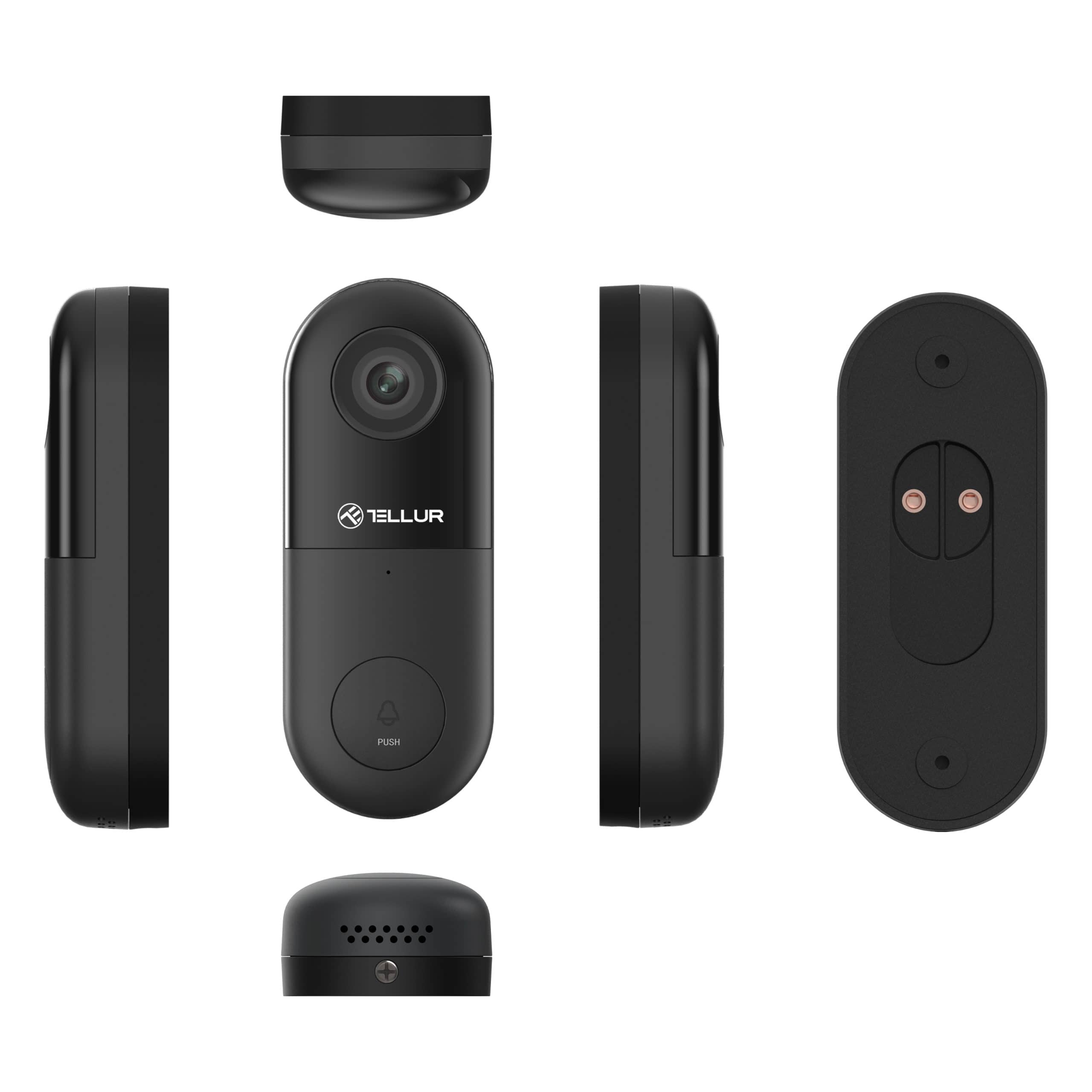 Videointerfon Tellur, Rezolutie 1080P, Infrarosu 130°, Wi-Fi, Slot microSD — imaginea 2