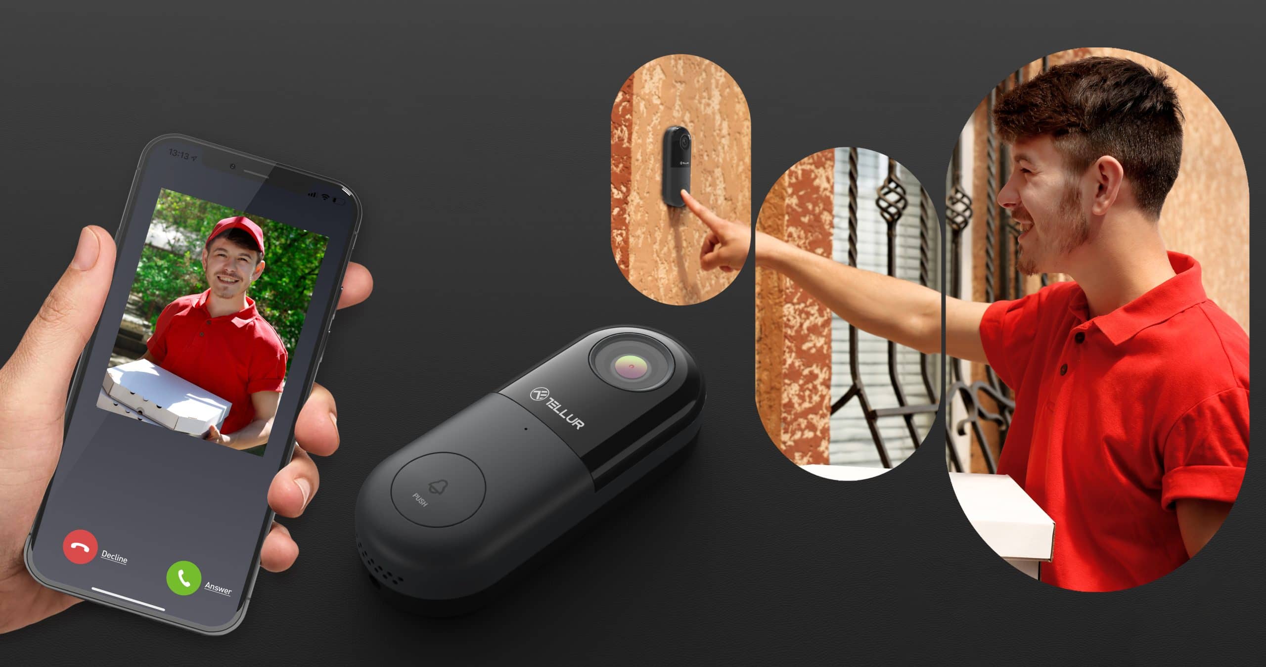 Videointerfon Tellur, Rezolutie 1080P, Infrarosu 130°, Wi-Fi, Slot microSD — imaginea 13