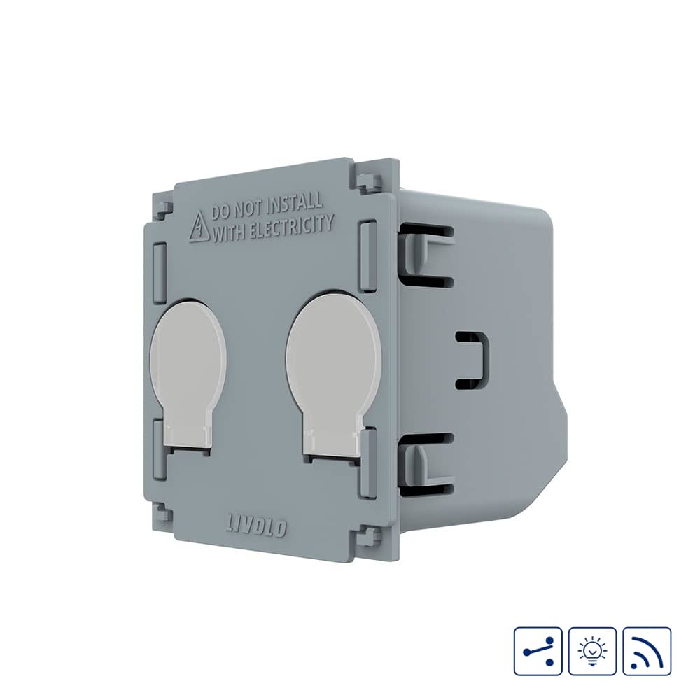 Modul Intrerupator Dublu Cap Scara / Cruce cu Variator, Wireless si Touch LIVOLO - Serie Noua