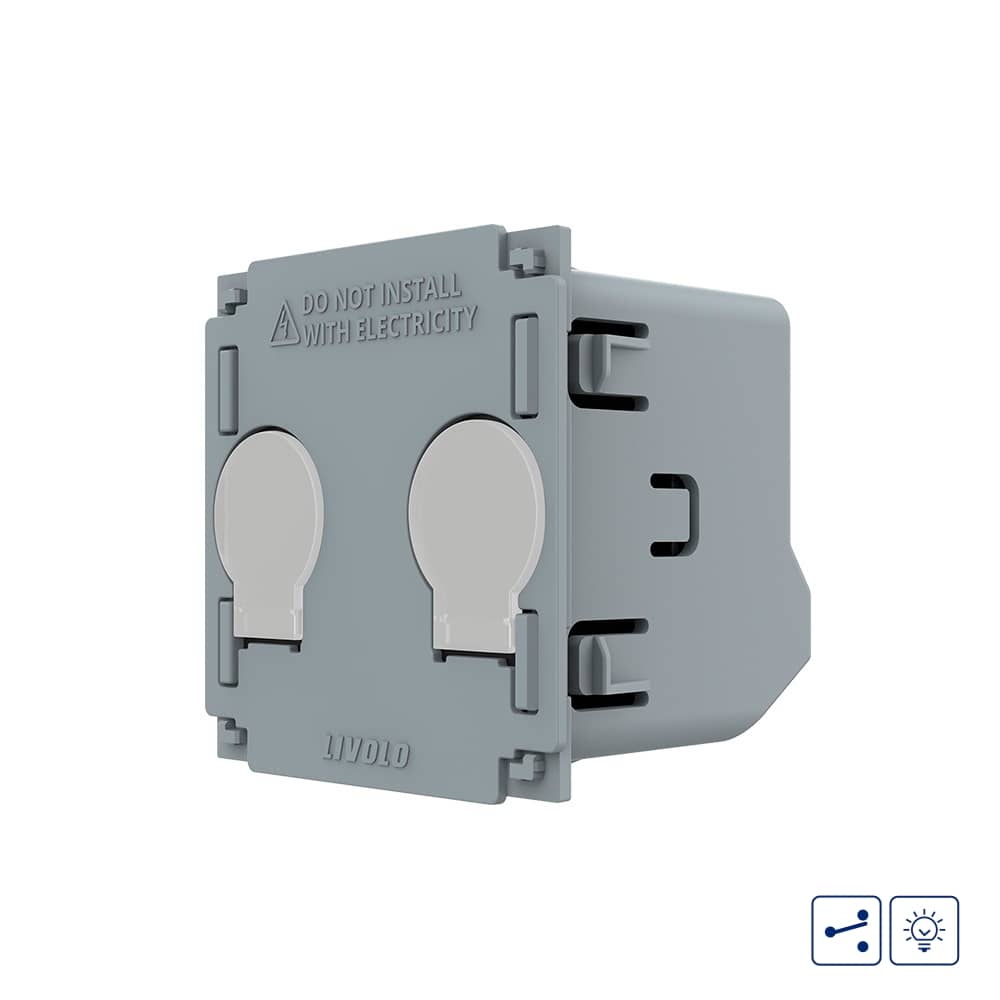 Modul Intrerupator Dublu Cap Scara / Cruce cu Variator si Touch LIVOLO - Serie Noua